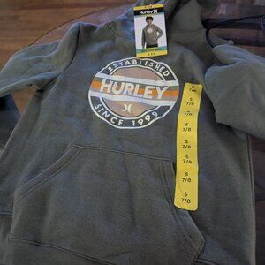 Hurley Youth Fleece Hoodie Sweatshirt, Size: S (7/8) Fern Green
